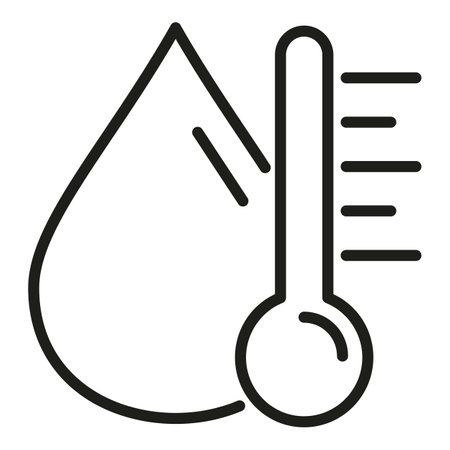 Repair temperature icon outline vector. Refrigerator service. Cold homeのイラスト素材