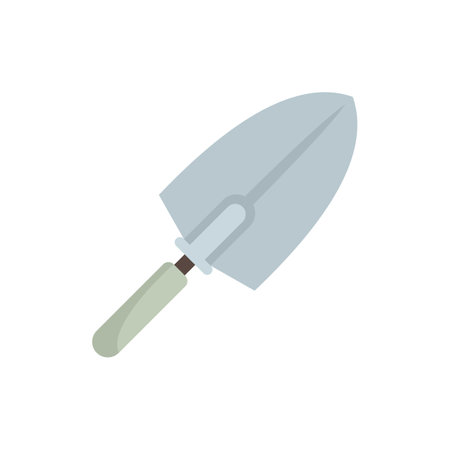 Tiler trowel icon. Flat illustration of tiler trowel icon isolated on white backgroundの写真素材