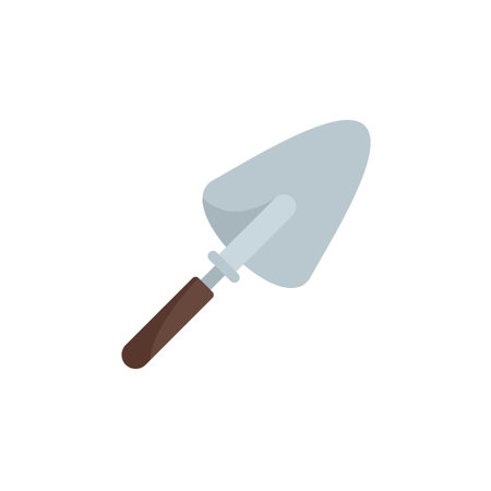Hand trowel icon. Flat illustration of hand trowel icon isolated on white backgroundの写真素材