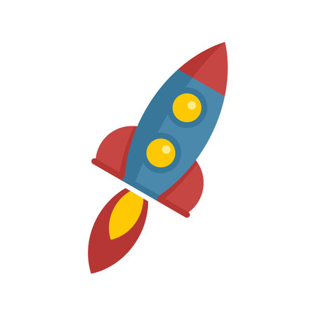Power rocket innovation icon. Flat illustration of power rocket innovation icon isolated on white backgroundの写真素材