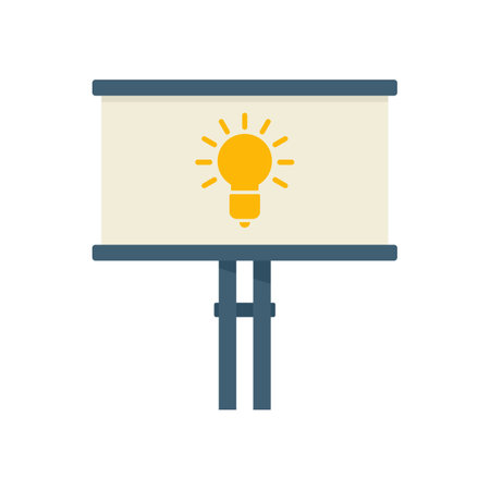 Street billboard innovation icon. Flat illustration of street billboard innovation icon isolated on white backgroundの写真素材