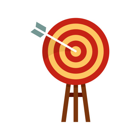 Innovation target icon. Flat illustration of innovation target icon isolated on white backgroundの写真素材