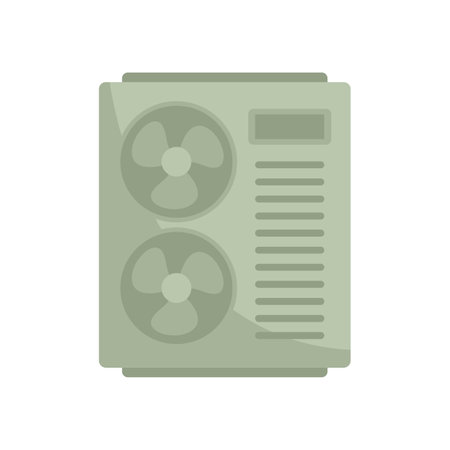 Technology air conditioner icon. Flat illustration of technology air conditioner icon isolated on white backgroundの写真素材