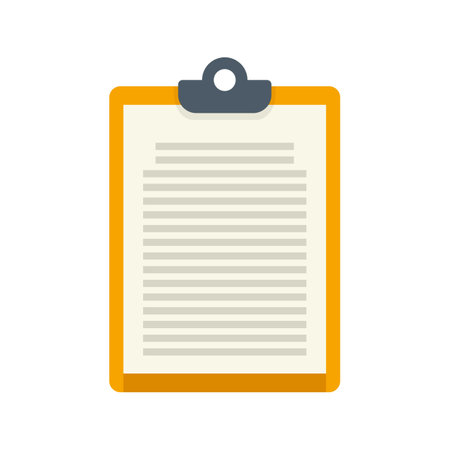 Summary icon. Flat illustration of summary icon isolated on white backgroundの写真素材