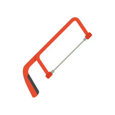 Hand hacksaw icon. Flat illustration of hand hacksaw icon isolated on white backgroundの写真素材