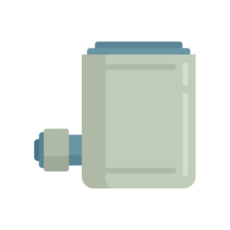 Air jack-screw icon. Flat illustration of air jack-screw icon isolated on white backgroundの写真素材
