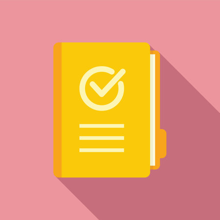 Quality folder icon flat . Document file. Policy standardの写真素材