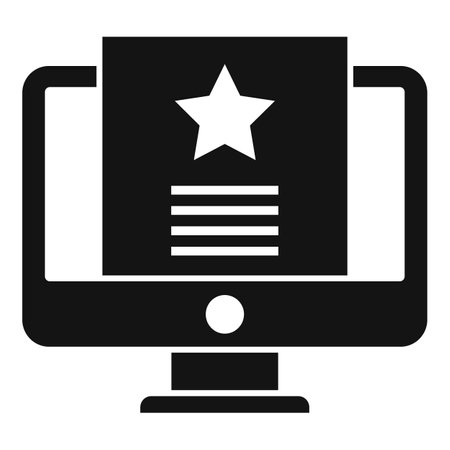 Quality monitor icon simple . Digital experience. Air softwareの写真素材