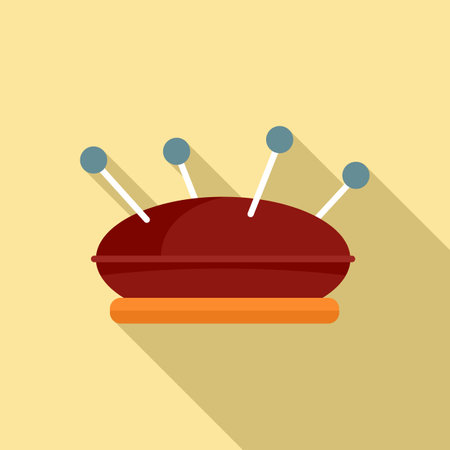 Sewing pillow icon. Flat illustration of Sewing pillow icon for web designの写真素材