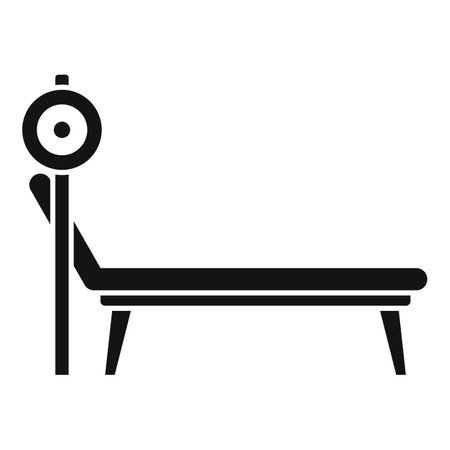 Gym bench icon. Simple illustration of Gym bench icon for web design isolated on white backgroundの写真素材
