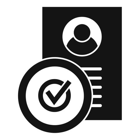 Approved personal traits icon. Simple illustration of Approved personal traits icon for web design isolated on white backgroundの写真素材