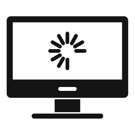 Pc update system icon. Simple illustration of Pc update system icon for web design isolated on white backgroundの写真素材