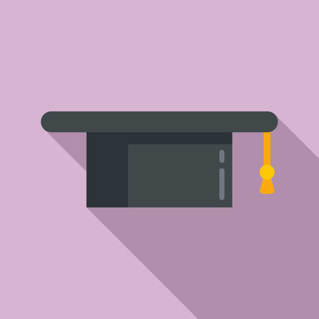 Attestation graduation hat icon. Flat illustration of Attestation graduation hat icon for web designの写真素材