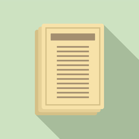 Attestation papers icon. Flat illustration of Attestation papers icon for web designの写真素材