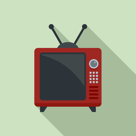 Tv set icon. Flat illustration of Tv set icon for web designの写真素材