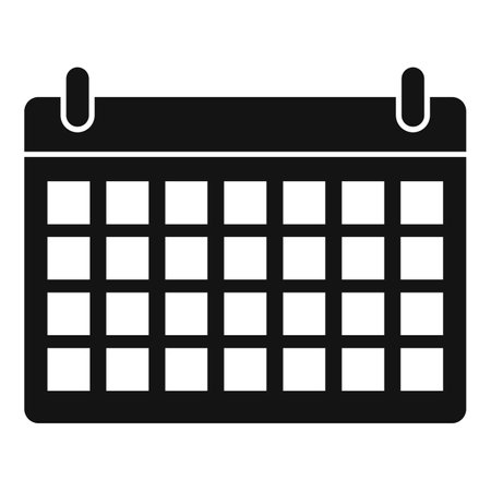 Space organization calendar icon. Simple illustration of Space organization calendar icon for web design isolated on white backgroundの写真素材
