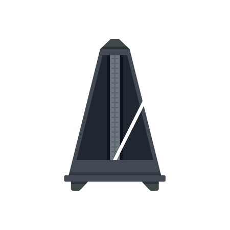 Classic metronome icon. Flat illustration of classic metronome icon isolated on white backgroundの写真素材