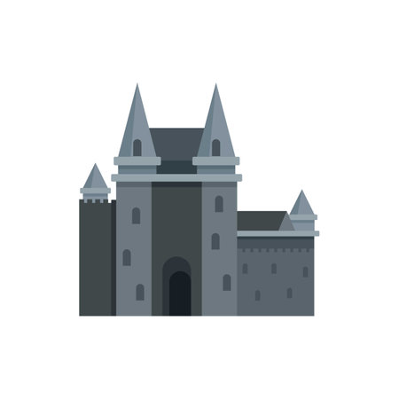 France castle icon. Flat illustration of France castle icon isolated on white backgroundの写真素材