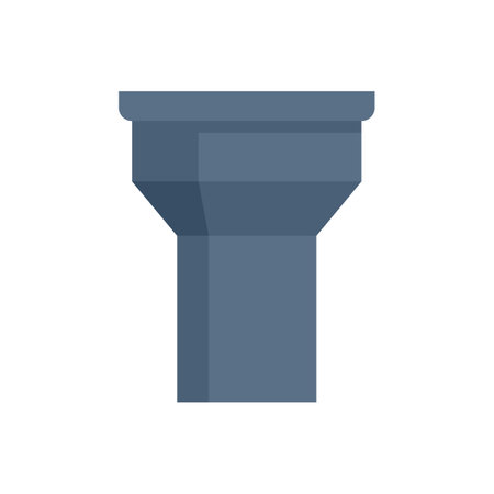 Drainpipe gutter icon. Flat illustration of drainpipe gutter icon isolated on white backgroundの写真素材