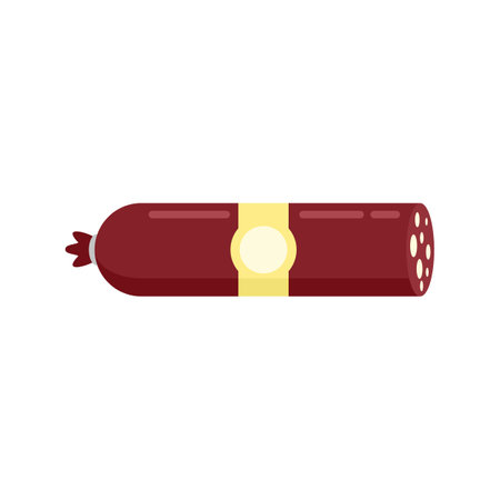 German sausage icon. Flat illustration of german sausage icon isolated on white backgroundの写真素材