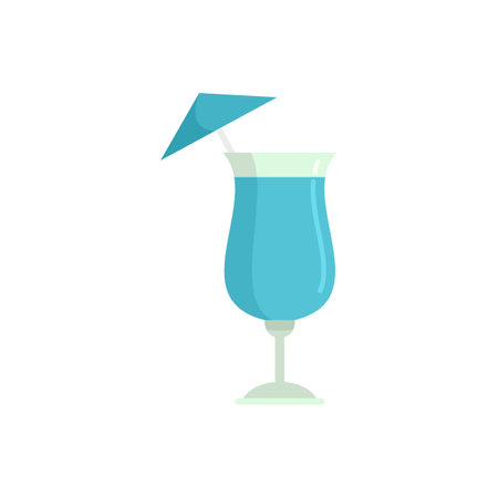 Bar cocktail icon. Flat illustration of bar cocktail icon isolated on white backgroundの写真素材