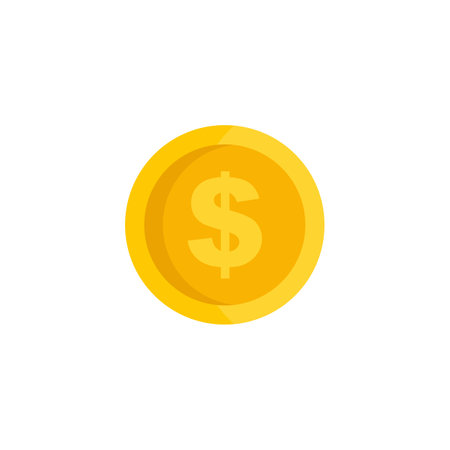 Marketing money circle icon. Flat illustration of Marketing money circle icon isolated on white backgroundの写真素材