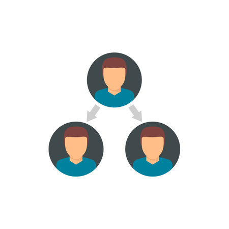 Referral affiliate marketing icon. Flat illustration of Referral affiliate marketing icon isolated on white backgroundの写真素材