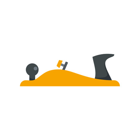 Carpenter plane icon. Flat illustration of Carpenter plane icon isolated on white backgroundの写真素材