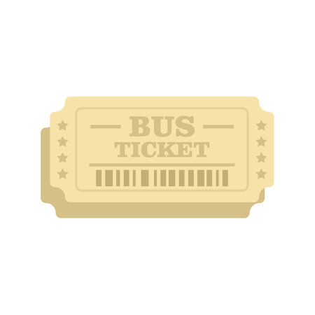 Payment bus ticket icon. Flat illustration of Payment bus ticket icon isolated on white backgroundの写真素材