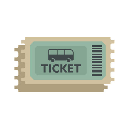 Validator bus ticket icon. Flat illustration of Validator bus ticket icon isolated on white backgroundの写真素材