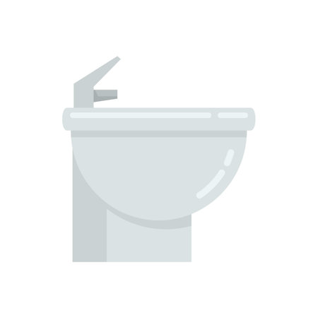 Home bidet icon. Flat illustration of Home bidet icon isolated on white backgroundの写真素材