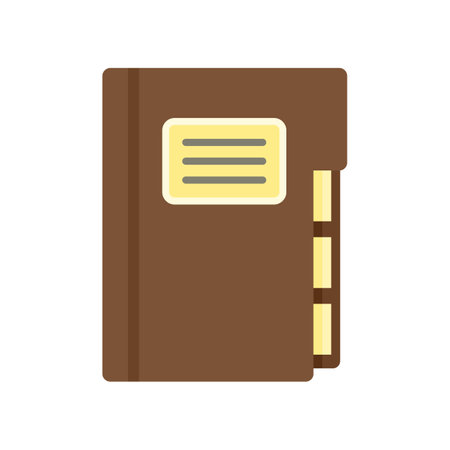 Syllabus paper folder icon. Flat illustration of Syllabus paper folder icon isolated on white backgroundの写真素材