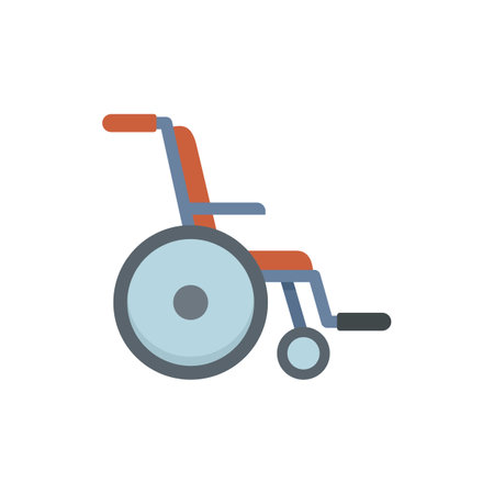 Retirement wheelchair icon. Flat illustration of Retirement wheelchair icon isolated on white backgroundの写真素材
