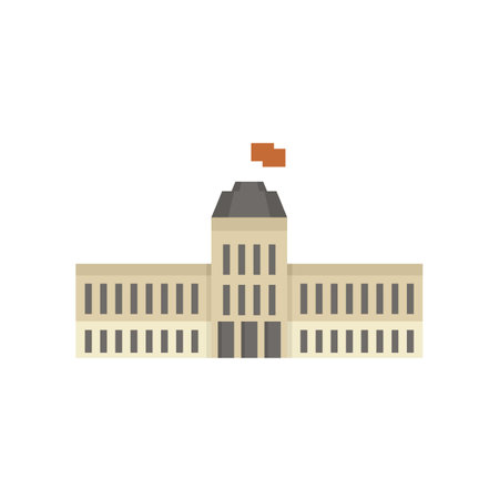 Parliament icon. Flat illustration of Parliament icon isolated on white backgroundの写真素材