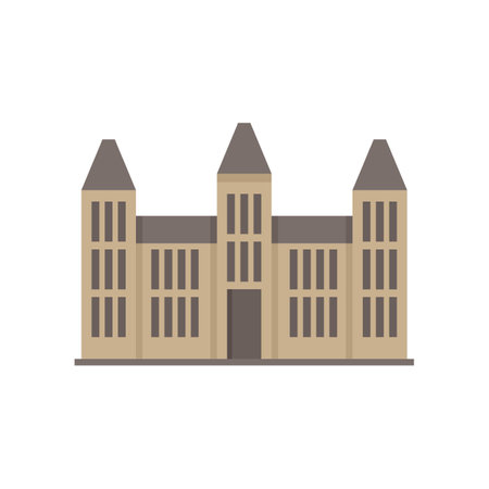 Parliament house icon. Flat illustration of Parliament house icon isolated on white backgroundの写真素材