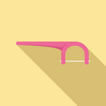 Personal toothpick icon flat . Tooth pick. Small dentalの写真素材