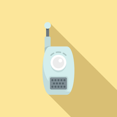 Electronic baby monitor icon flat . Infant radio. Neonatal nannyの写真素材