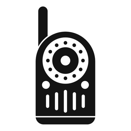 Infant baby monitor icon simple . Newborn nanny. Babyphone careの写真素材