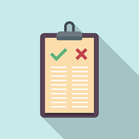 Clipboard compare icon flat . Scale comparison. Money businessの写真素材