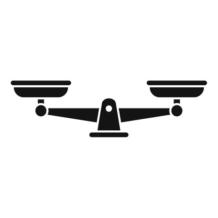 Metal scales icon simple . Balance weight. Compare weighの写真素材