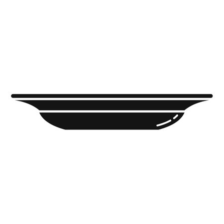 Clean plate icon simple . Food lunch. Table mealの写真素材