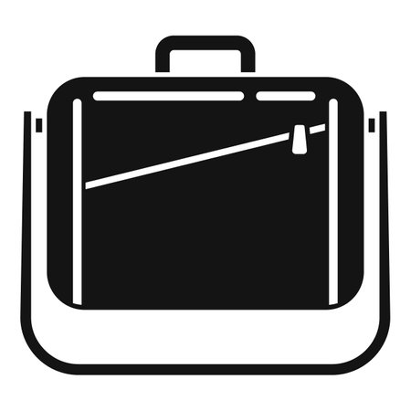Business laptop bag icon simple . Case suitcase. Business briefcaseの写真素材
