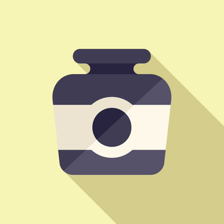 Ink bottle icon flat . Paper hand. Text pencilの写真素材