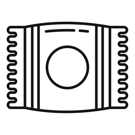 Cereal snack bar icon outline . Granola food. Health nutritionの写真素材