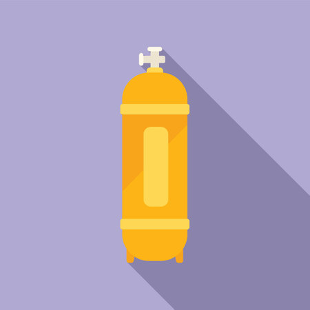 Pool oxygen tank icon flat . Cleaning pool. Repair serviceの写真素材