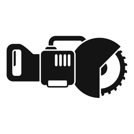 Electric saw tool icon simple . Power chain. Wood machineの写真素材