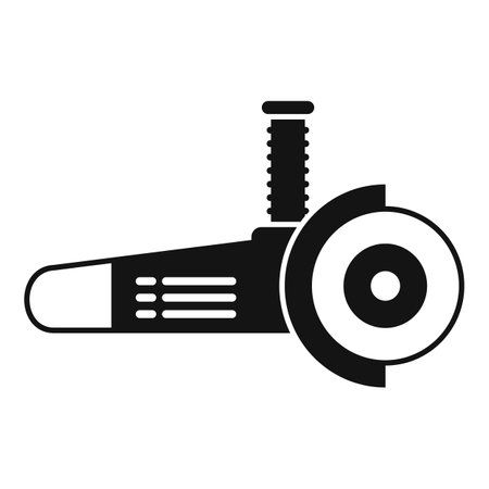 Polish grinding machine icon simple . Grinder tool. Angle cutterの写真素材