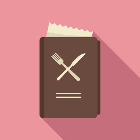 Restaurant menu icon flat . Food cafe. Dish eatの写真素材