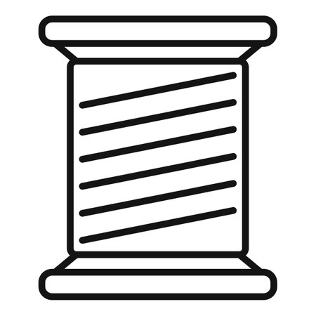 Thread bobine icon outline . Sewing cloth. Shoemaker manufactureの写真素材