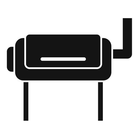 Grinder smokehouse icon simple . Bbq grill. Meat smokeの写真素材